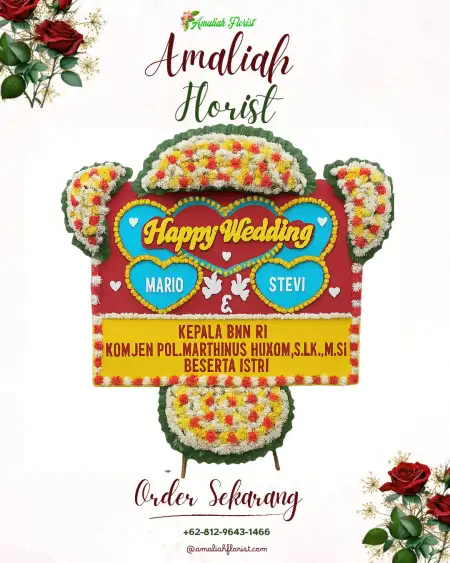 Papan Bunga Pernikahan Somoroto